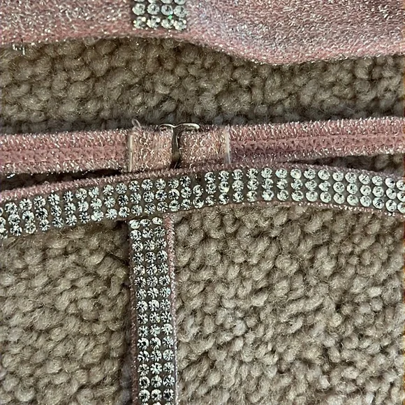 Pretty little thing baby pink diamanté glitter pool party bikini set - Picture 5 of 13